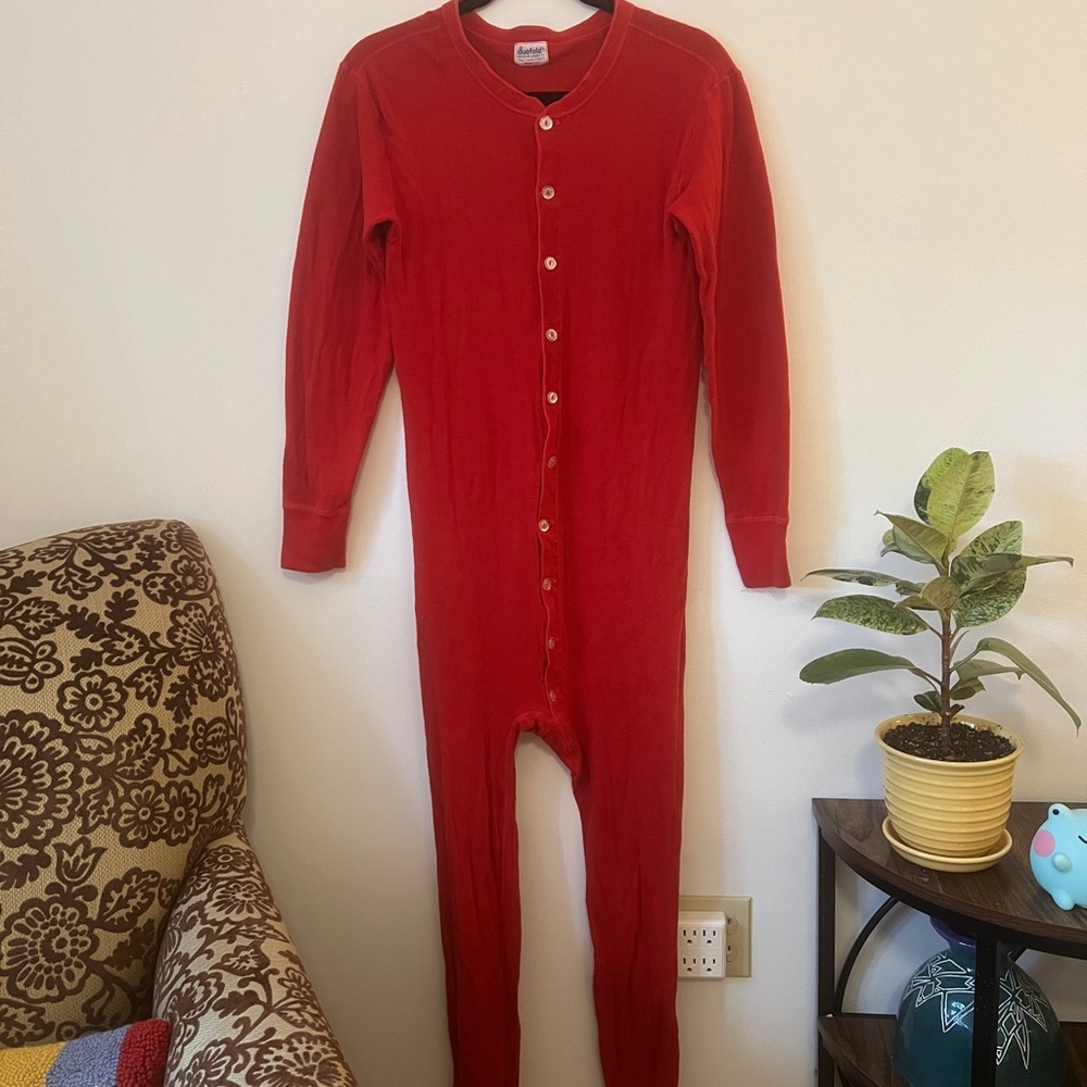 Classic Vintage Red Long Underwear